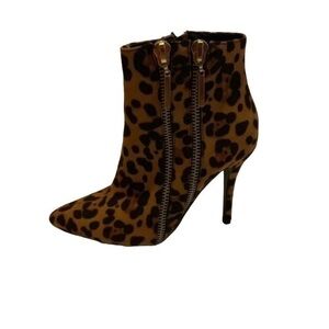 Anne Michelle Leopard Booties
